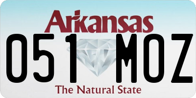 AR license plate 051MOZ