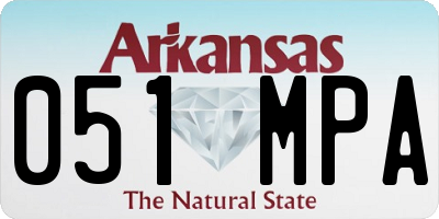 AR license plate 051MPA