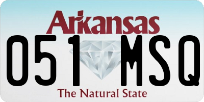 AR license plate 051MSQ