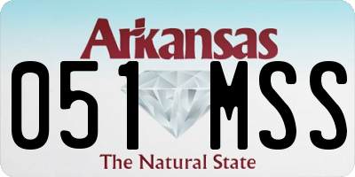 AR license plate 051MSS