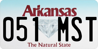 AR license plate 051MST