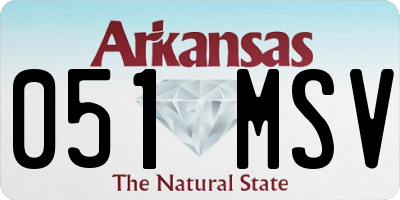 AR license plate 051MSV
