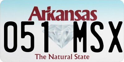 AR license plate 051MSX