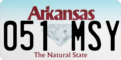 AR license plate 051MSY