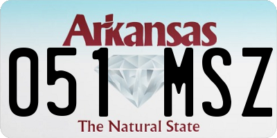 AR license plate 051MSZ