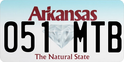 AR license plate 051MTB