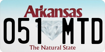 AR license plate 051MTD