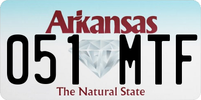 AR license plate 051MTF