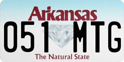 AR license plate 051MTG