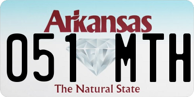 AR license plate 051MTH
