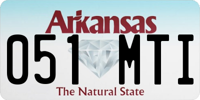 AR license plate 051MTI