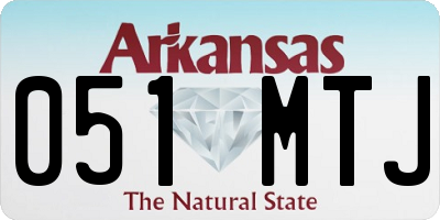 AR license plate 051MTJ