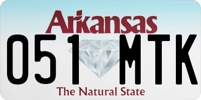 AR license plate 051MTK