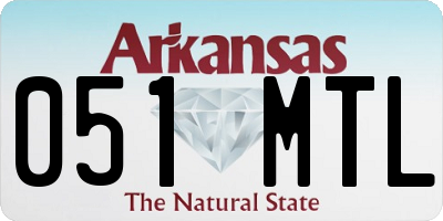 AR license plate 051MTL