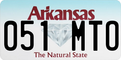 AR license plate 051MTO
