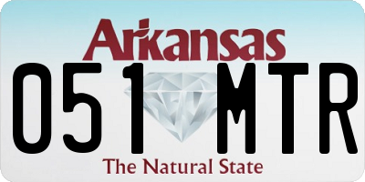 AR license plate 051MTR