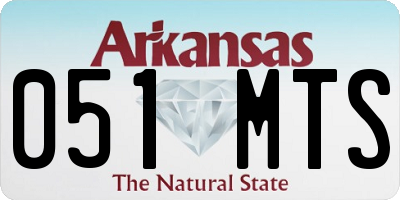 AR license plate 051MTS