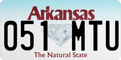 AR license plate 051MTU