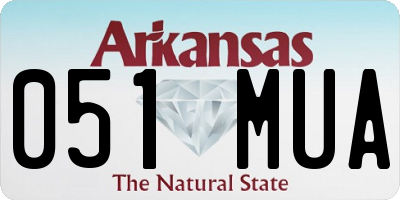 AR license plate 051MUA
