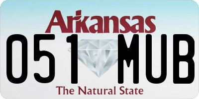 AR license plate 051MUB