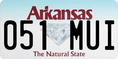 AR license plate 051MUI