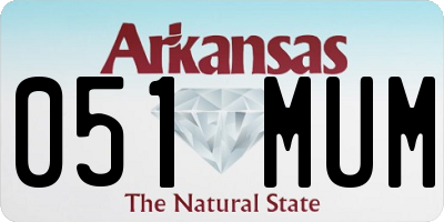 AR license plate 051MUM