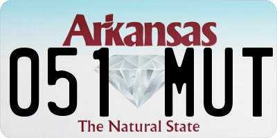 AR license plate 051MUT