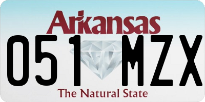 AR license plate 051MZX