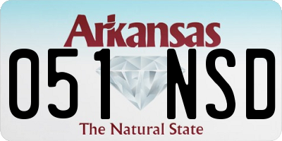 AR license plate 051NSD