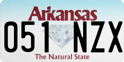 AR license plate 051NZX