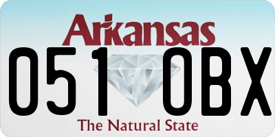 AR license plate 051OBX