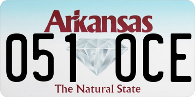 AR license plate 051OCE