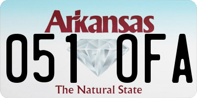 AR license plate 051OFA