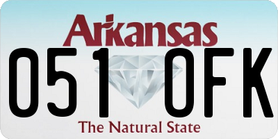 AR license plate 051OFK