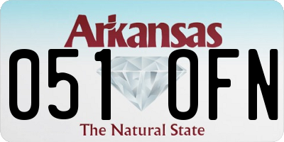 AR license plate 051OFN