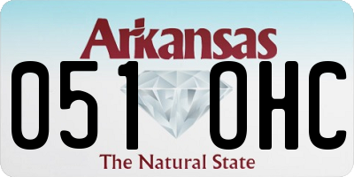 AR license plate 051OHC