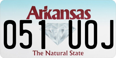 AR license plate 051UOJ