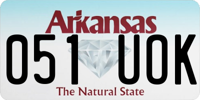 AR license plate 051UOK
