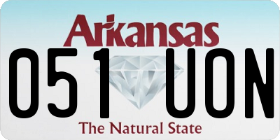 AR license plate 051UON