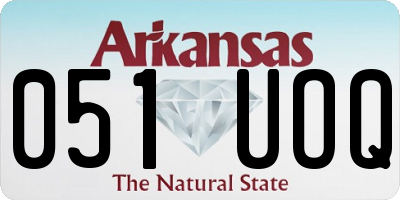 AR license plate 051UOQ
