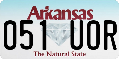 AR license plate 051UOR