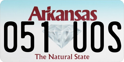 AR license plate 051UOS