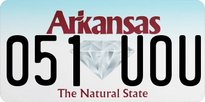 AR license plate 051UOU