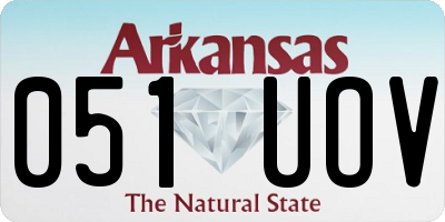 AR license plate 051UOV
