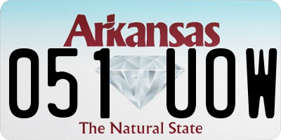 AR license plate 051UOW