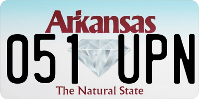 AR license plate 051UPN