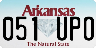AR license plate 051UPO