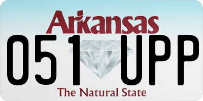 AR license plate 051UPP