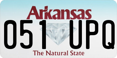 AR license plate 051UPQ