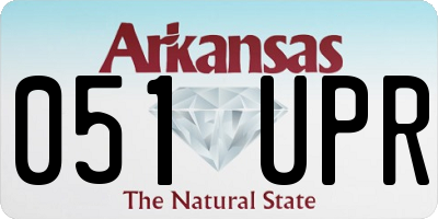 AR license plate 051UPR